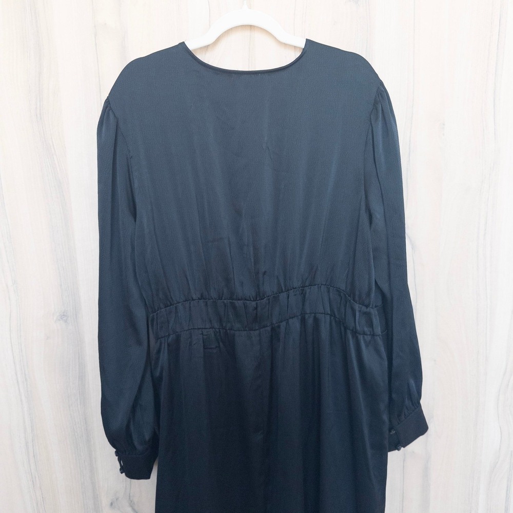 Sofia Jeans Womens Wrap Dress Size 3X Black Maxi Romantic Boho Minimalist Chic - Picture 7 of 8
